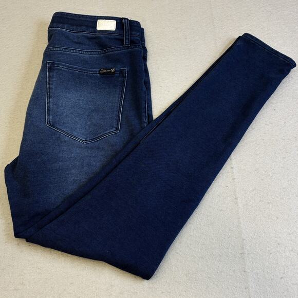 Seven7 Jeans Womens 6 Blue Denim Straight Leg Casual Pants Gorpcore Normcore - Picture 1 of 9